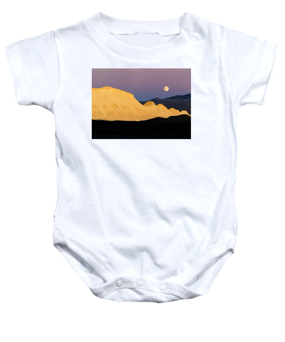 Death Valley Baby Onesie featuring the photograph 20 Mule Team Canyon Death Valley by Gary Warnimont