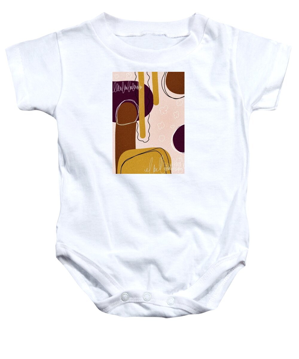 Abstrakt Baby Onesie featuring the digital art Abstract Painting #3 by Nomi Morina