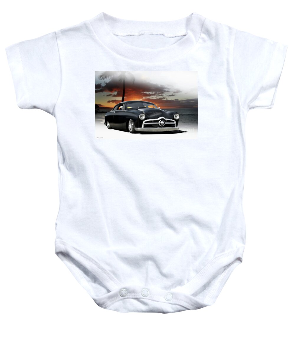1950 Ford Coupe Baby Onesie featuring the photograph 1950 Ford Custom Coupe #5 by Dave Koontz