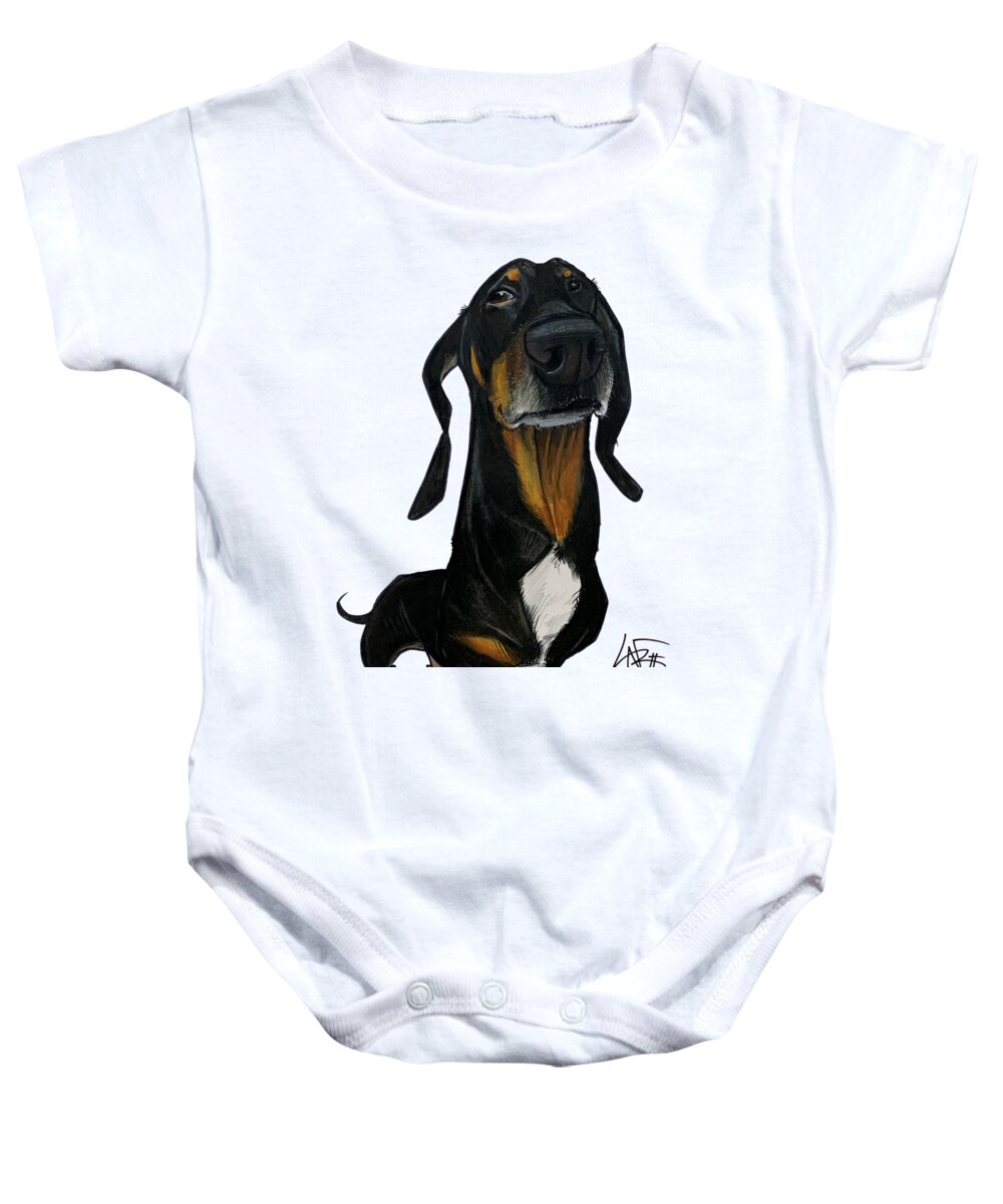 Irland Baby Onesie featuring the drawing 5248 Irland by Canine Caricatures By John LaFree