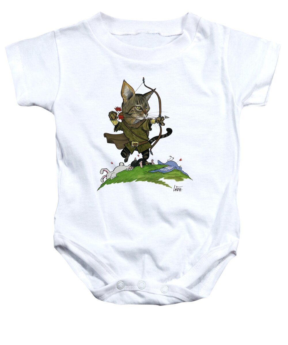 Deadmore Baby Onesie featuring the drawing 5287 Deadmore by John LaFree
