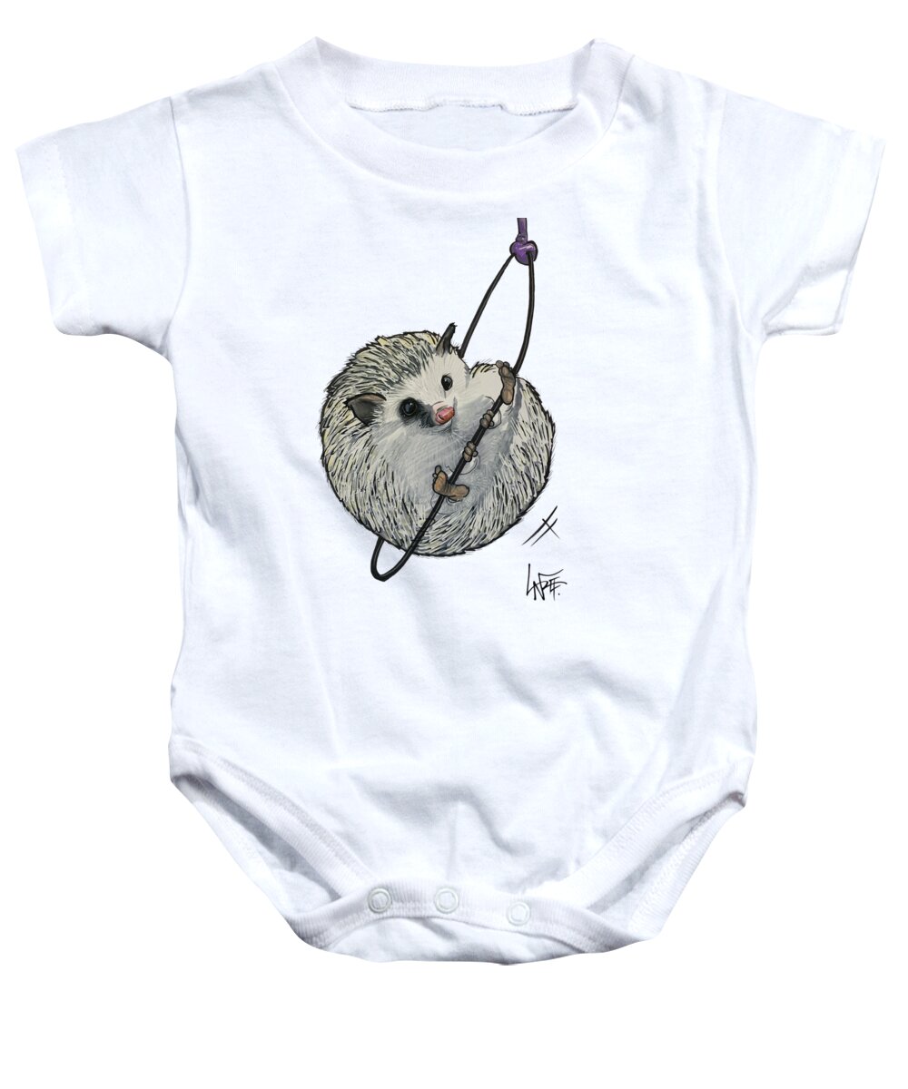 Ramcke Baby Onesie featuring the drawing 5322 Ramcke by Canine Caricatures By John LaFree
