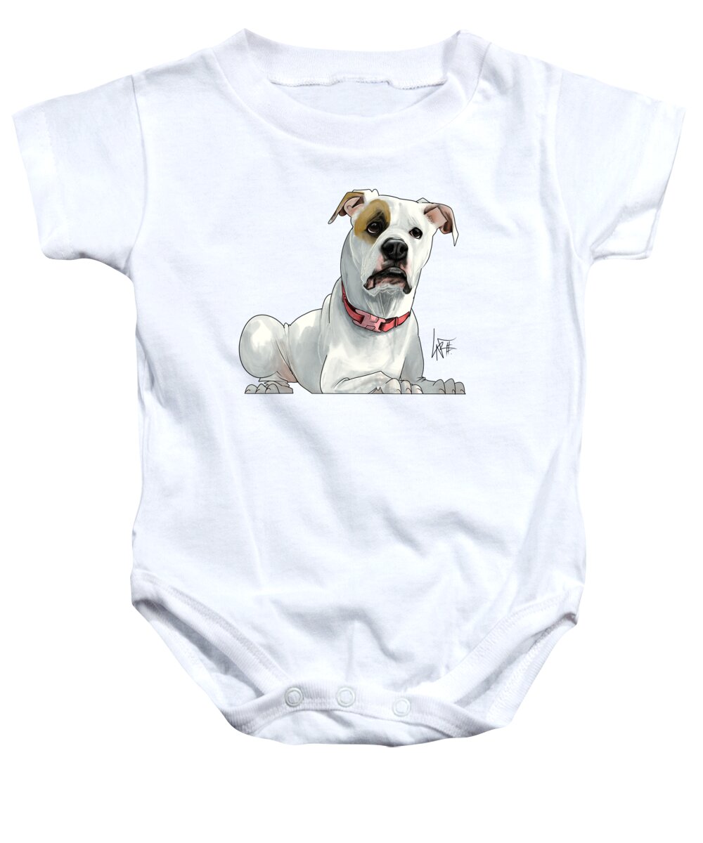 5710 Baby Onesie featuring the drawing 5710 Winchell by Canine Caricatures By John LaFree