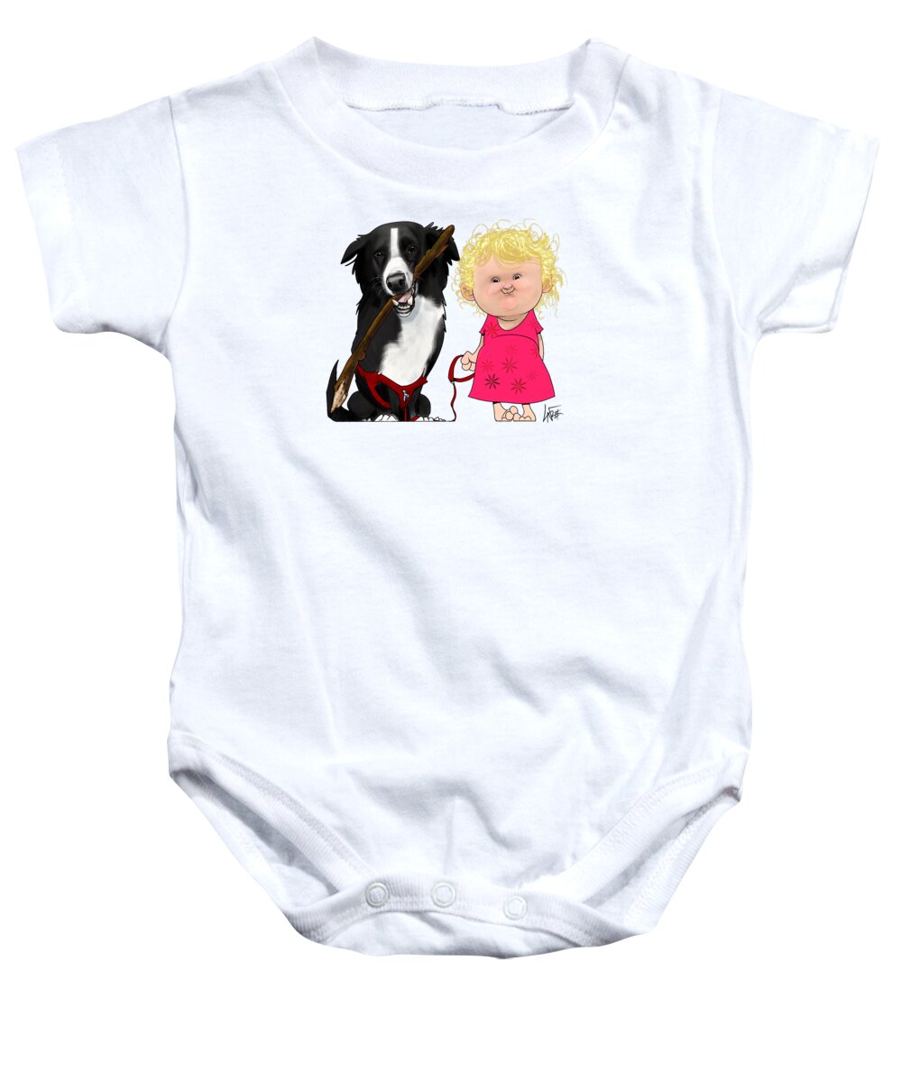 5785 Baby Onesie featuring the photograph 5785 Gay by Canine Caricatures By John LaFree
