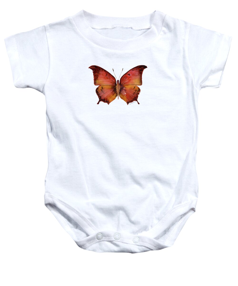 Andria Baby Onesie featuring the painting 58 Andria Butterfly by Amy Kirkpatrick