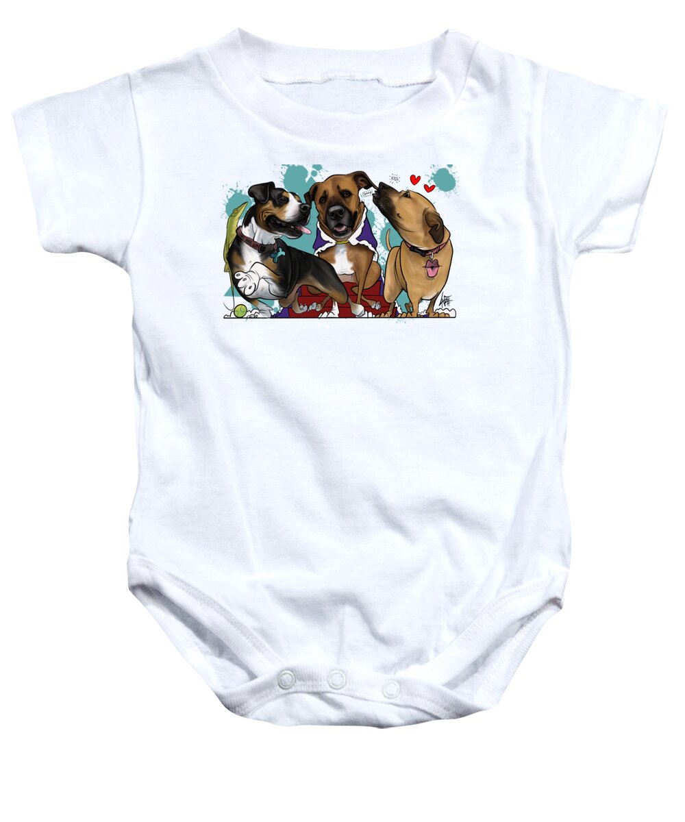 5897 Baby Onesie featuring the drawing 5897 Sablich by John LaFree