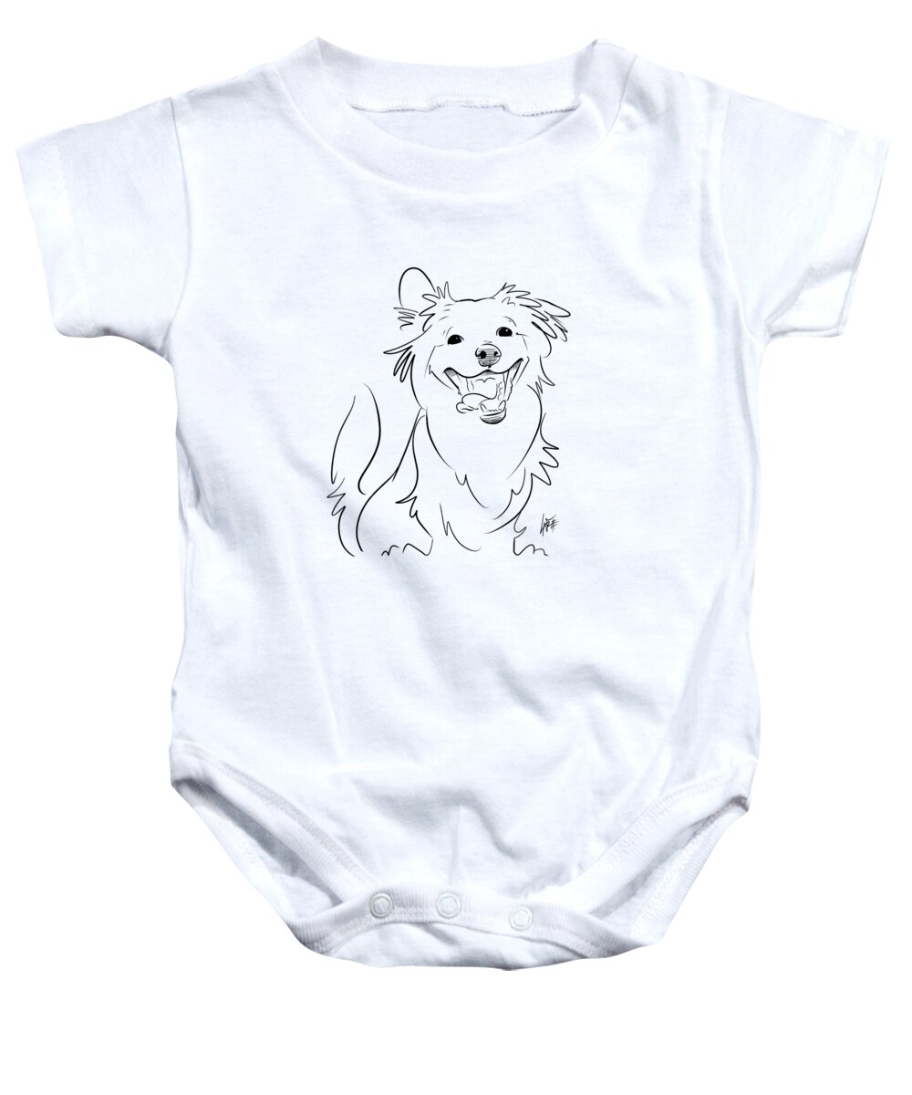 5958 Baby Onesie featuring the drawing 5958 Wilcox by John LaFree