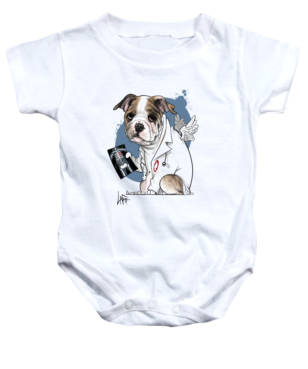 5991 Baby Onesie featuring the drawing 5991 Ciastko by John LaFree