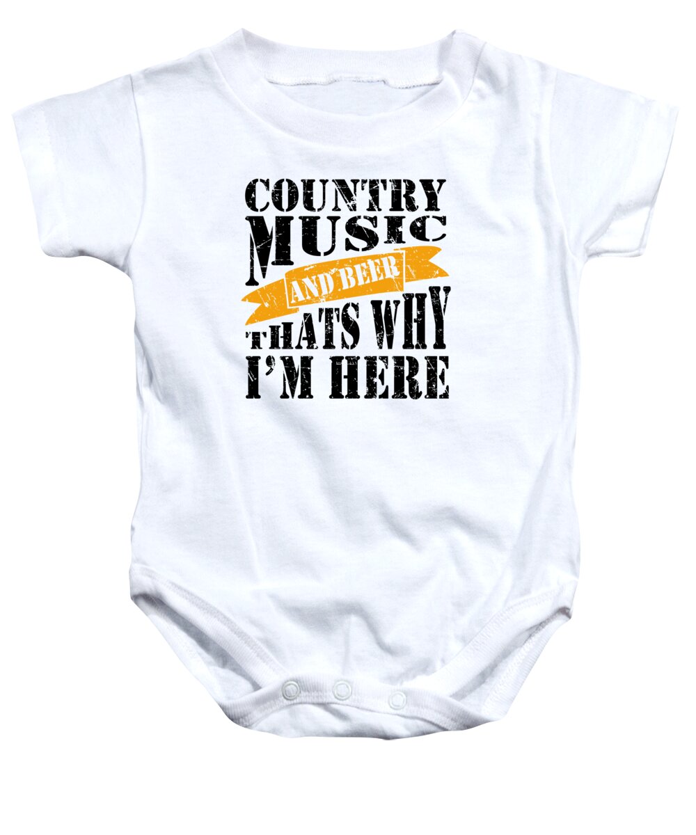 Country Music Baby Onesie featuring the digital art Country Music Line Dance Western Dance #6 by Toms Tee Store