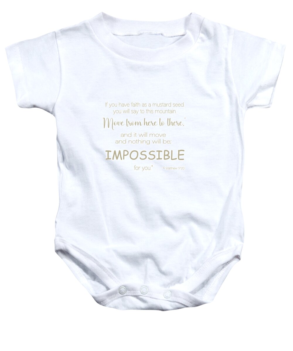 Mustard Seed Tree Baby Onesie featuring the digital art Mustard Seed Parable #7 by Bob Pardue