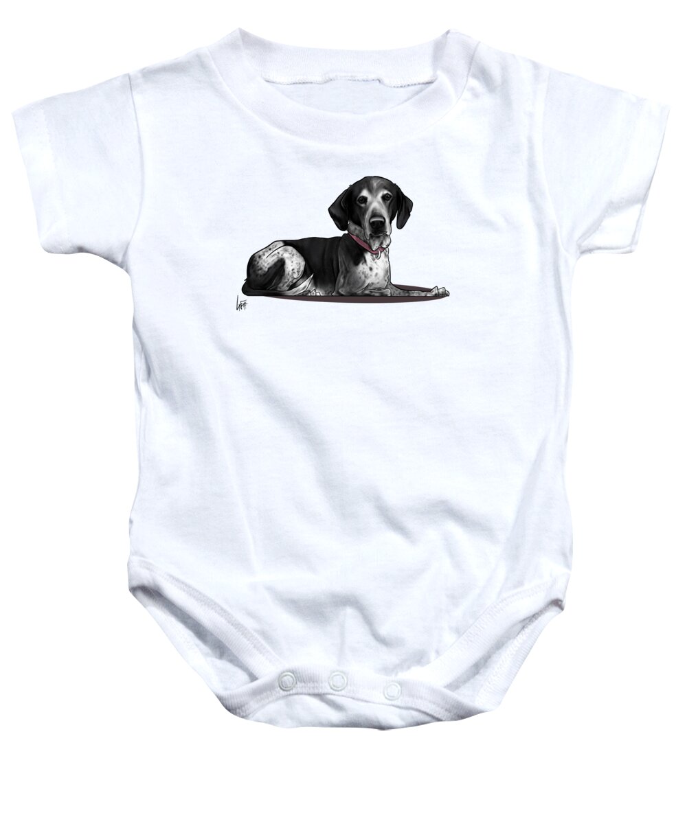 6019 Baby Onesie featuring the drawing 6019 Boyles by Canine Caricatures By John LaFree