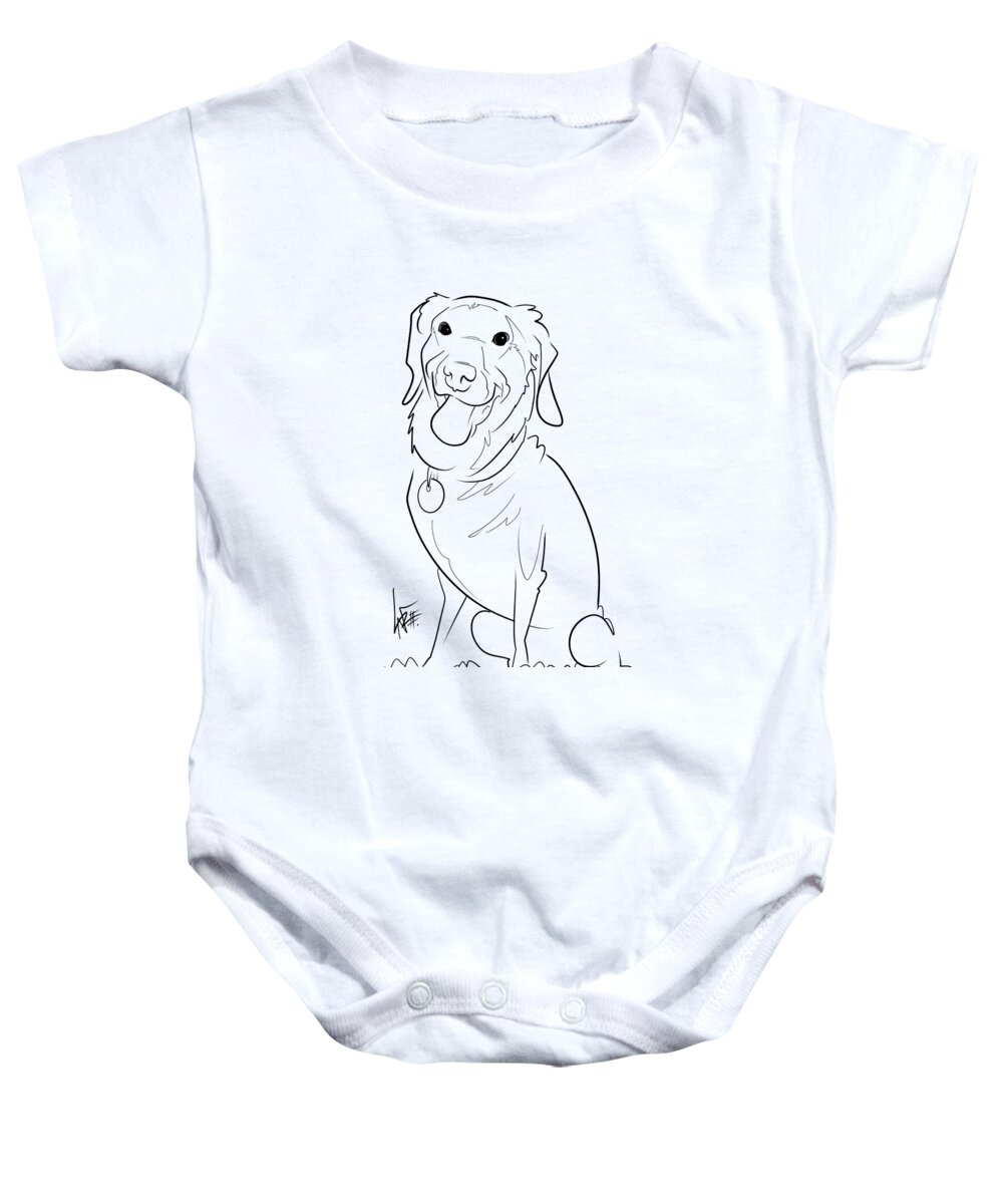 6024 Baby Onesie featuring the drawing 6024 Eiden by John LaFree