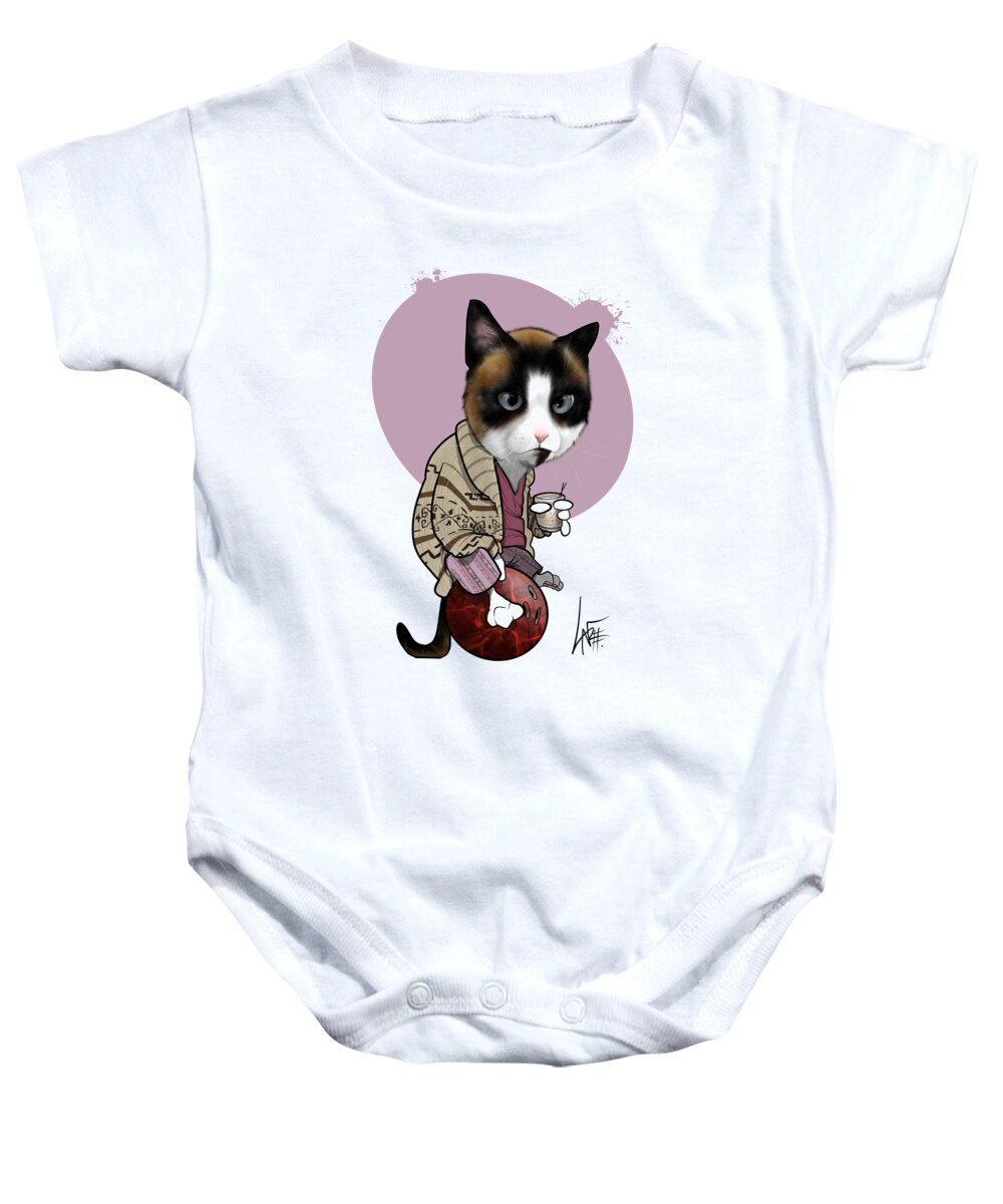 6029 Baby Onesie featuring the drawing 6029 Coppersmith by Canine Caricatures By John LaFree