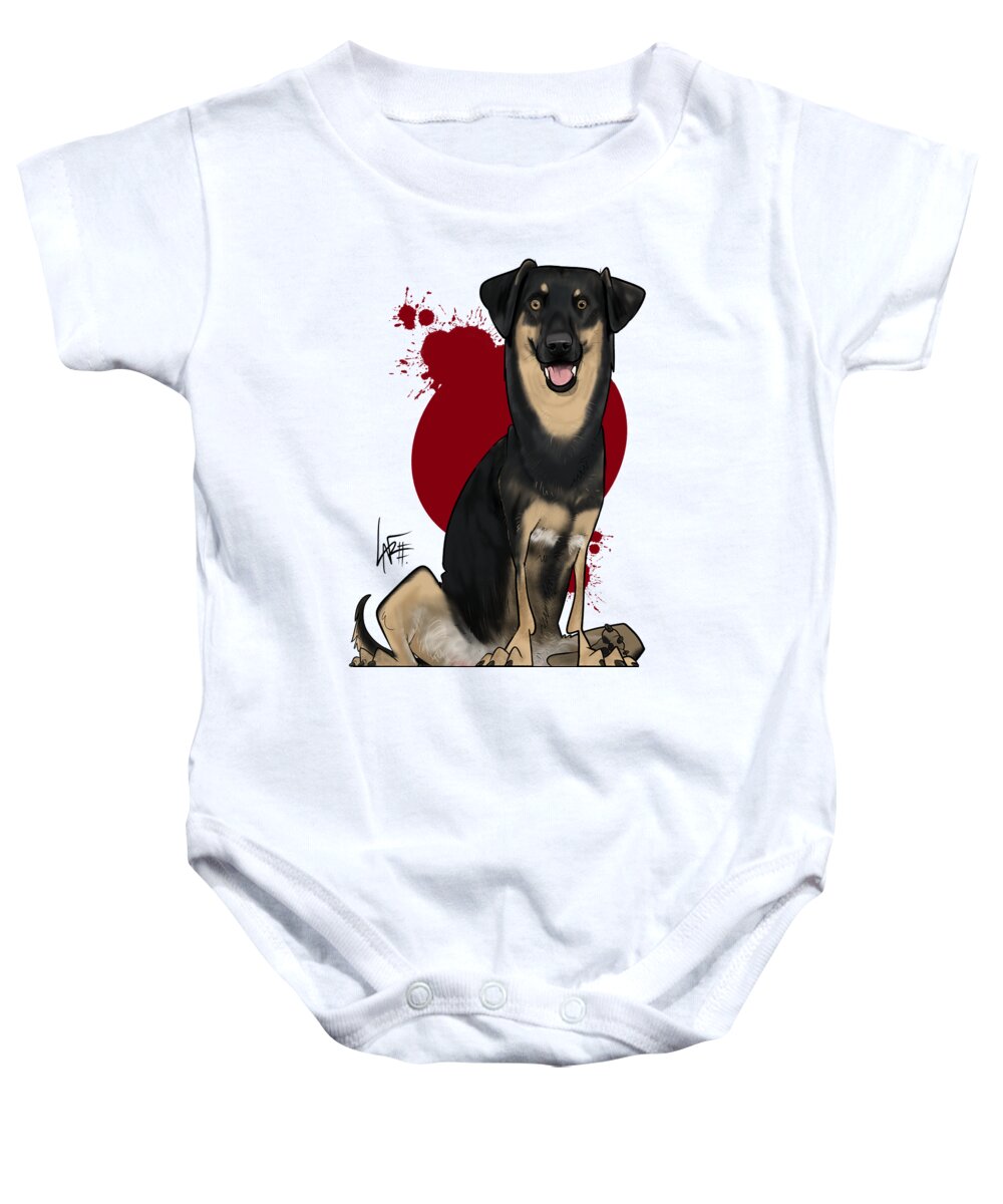 6149 Baby Onesie featuring the drawing 6149 Merola by Canine Caricatures By John LaFree