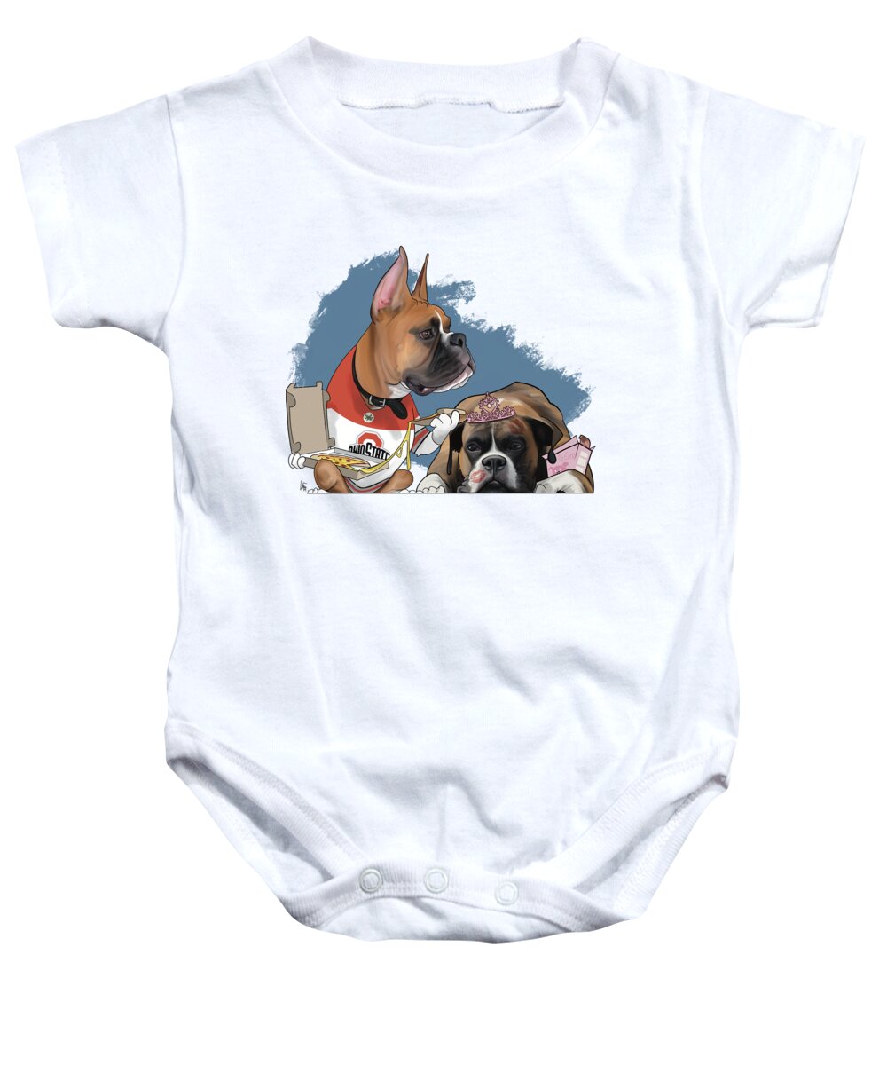 6616 Baby Onesie featuring the drawing 6616 Kunkle by John LaFree
