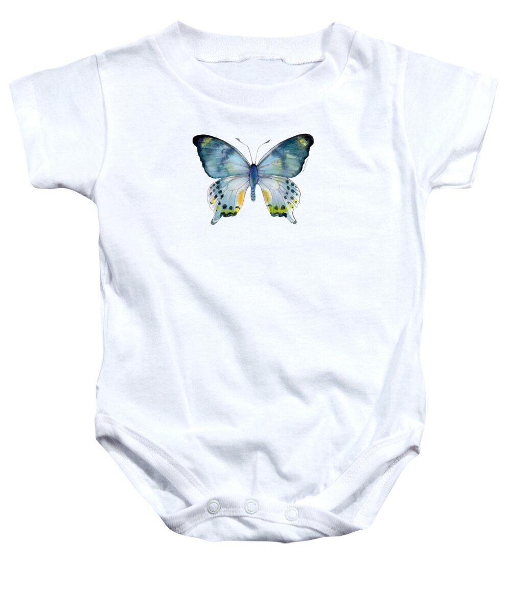 Laglaizei Butterfly Baby Onesie featuring the painting 68 Laglaizei Butterfly by Amy Kirkpatrick