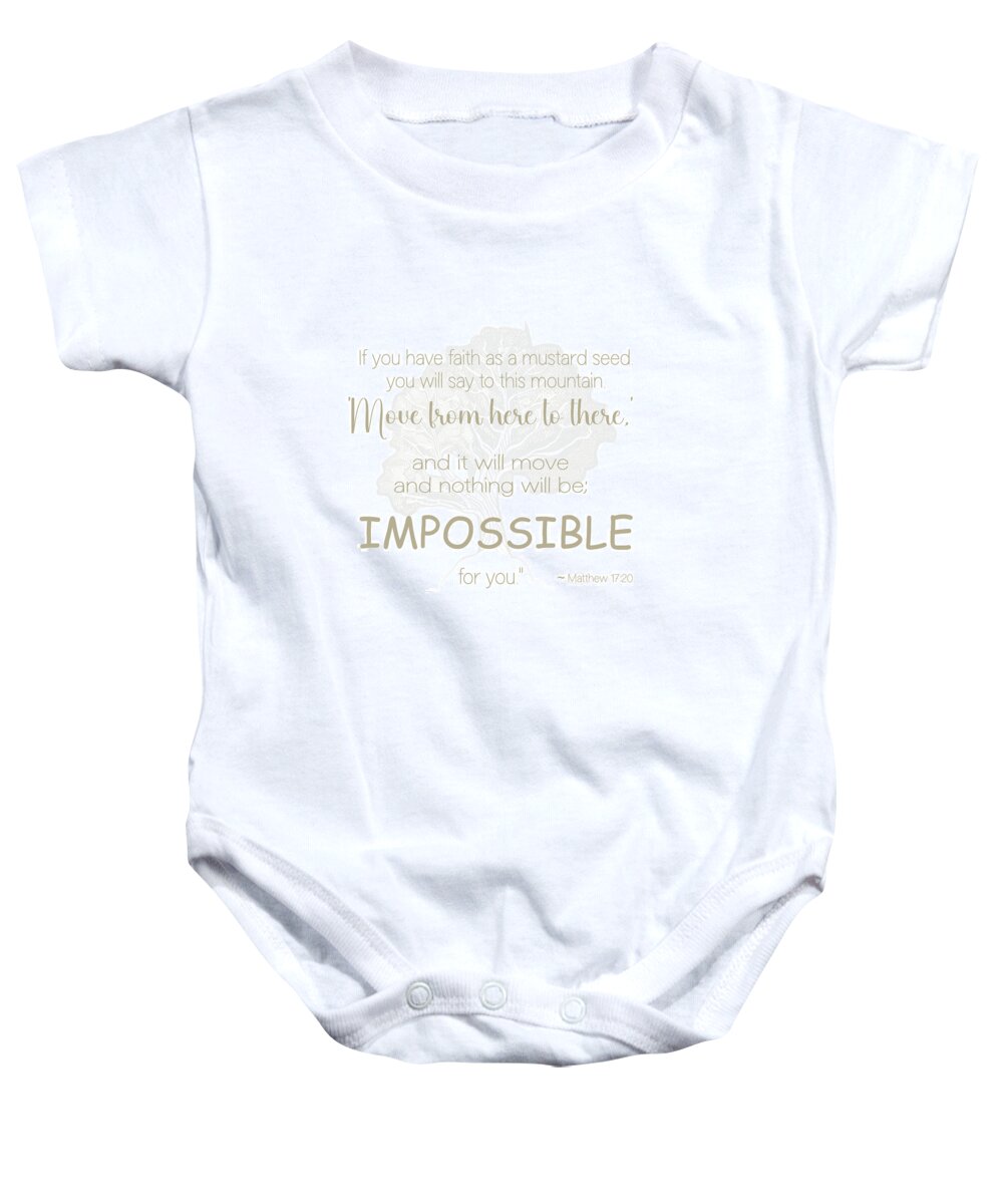 Mustard Seed Tree Baby Onesie featuring the digital art Mustard Seed Parable #8 by Bob Pardue