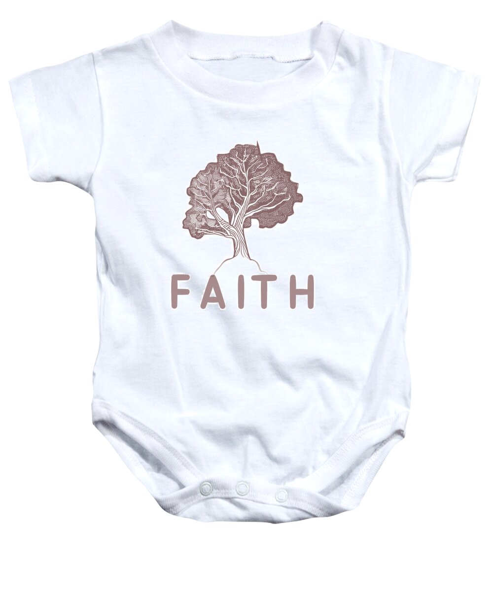 Mustard Seed Tree Baby Onesie featuring the digital art Mustard Seed Parable #10 by Bob Pardue