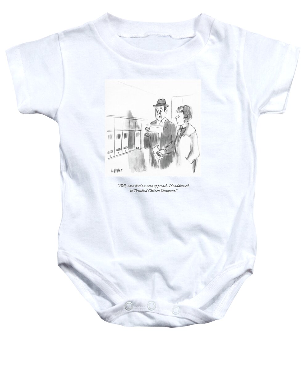 well Baby Onesie featuring the drawing A New Approach by Warren Miller
