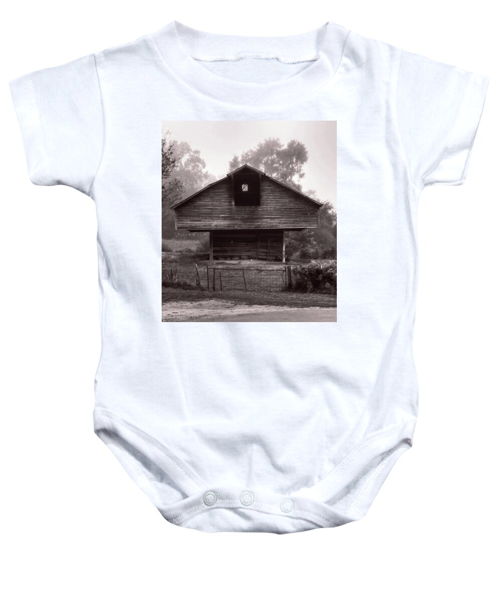 Barn Baby Onesie featuring the photograph A very rare barn in Tennessee by Kim Galluzzo Wozniak