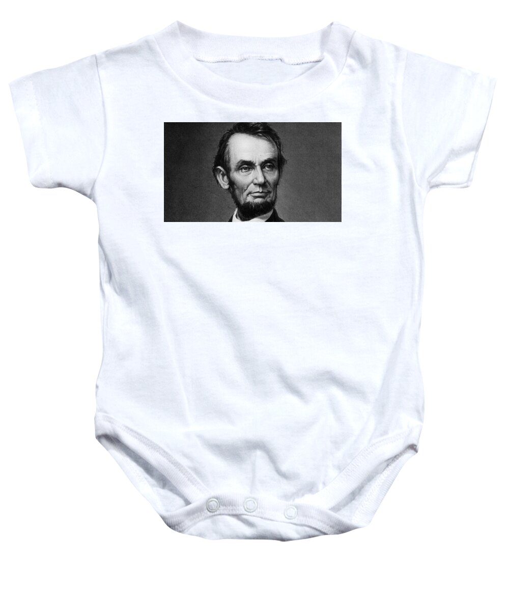 Abe Baby Onesie featuring the photograph Abe Lincoln by Action