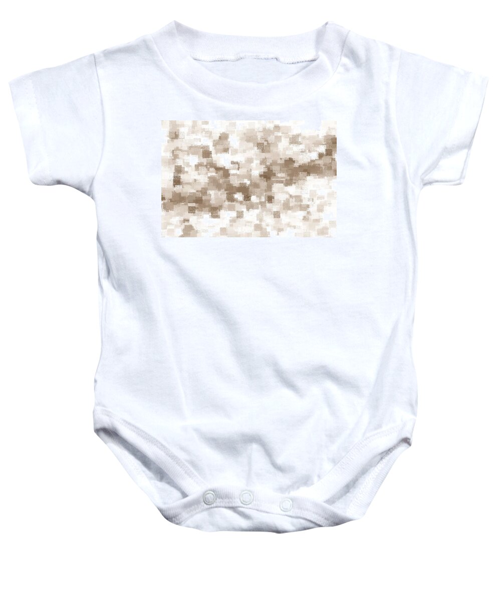 Abstract Baby Onesie featuring the digital art Abstract Design 217 by Lucie Dumas