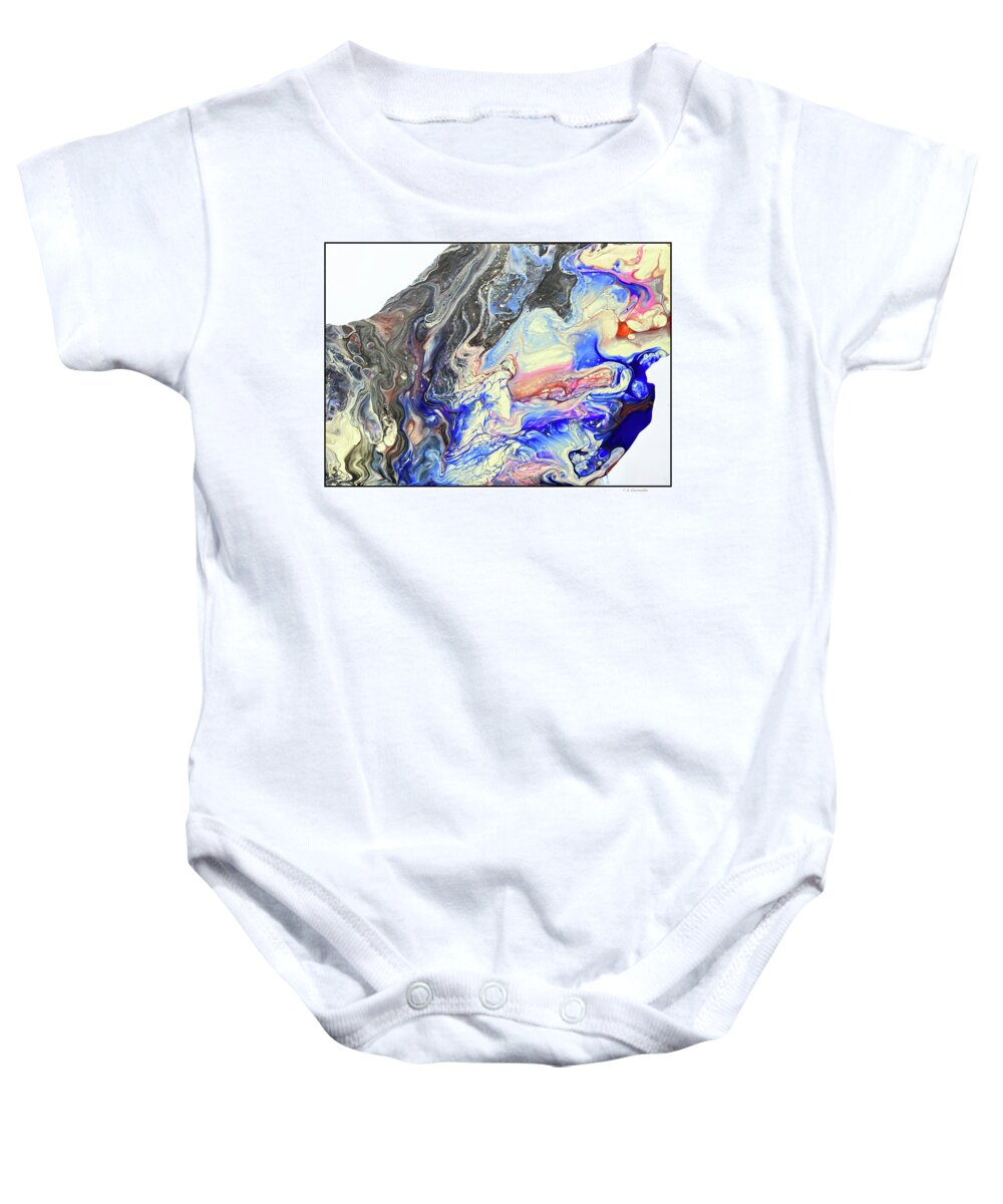 Abstract Expressionism Baby Onesie featuring the painting Abstract Expressionism Acrylic Painting Number 25 by A Macarthur Gurmankin