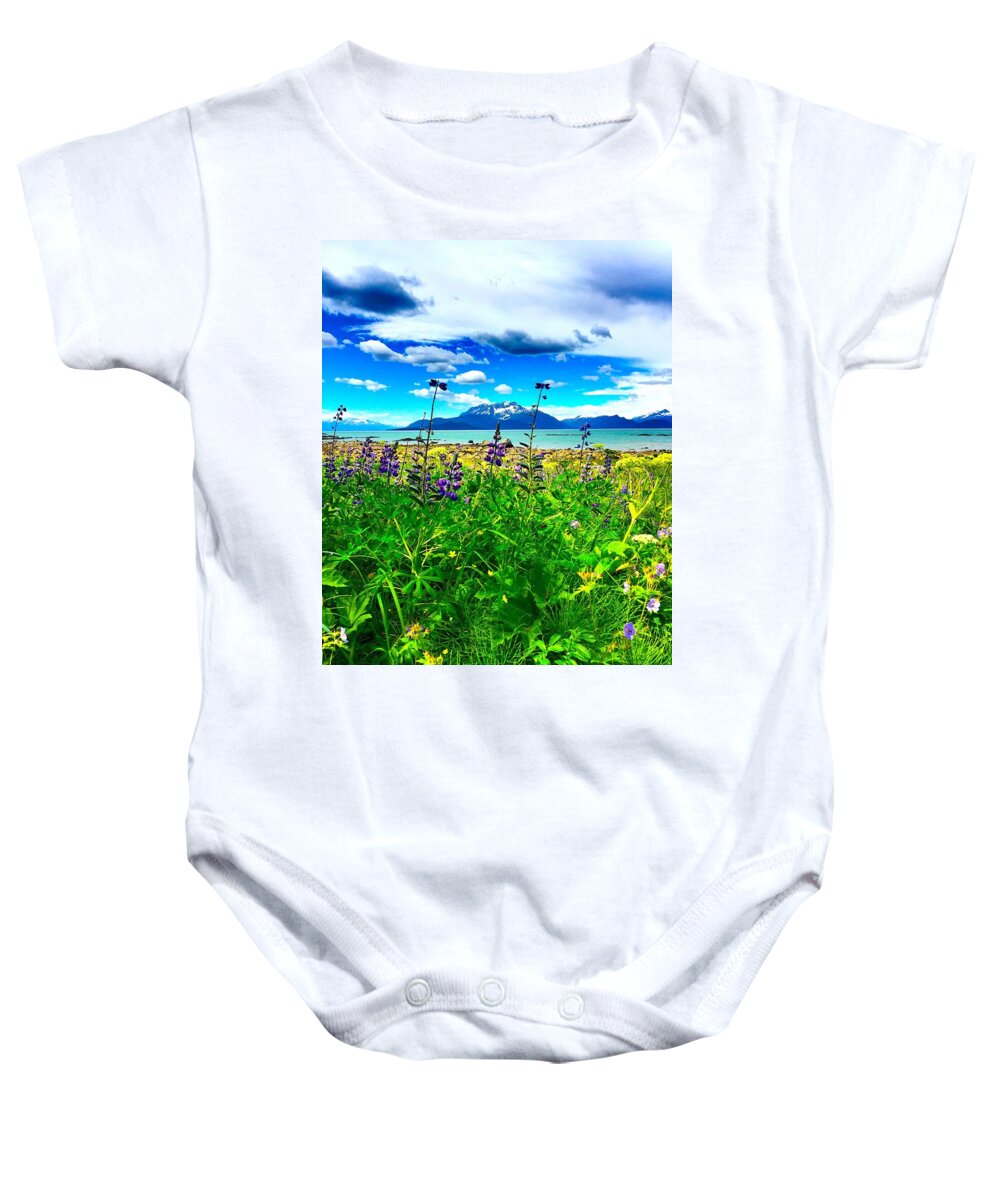Alaska Baby Onesie featuring the photograph Alaskan View by Dlamb Photography