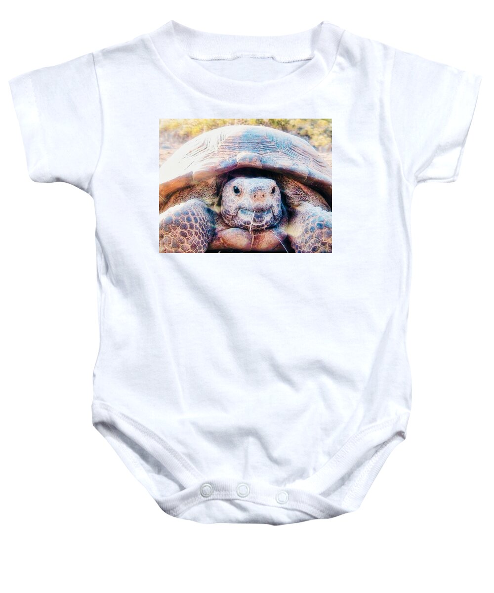 Funny Face Baby Onesie featuring the photograph Aren't I Gorgeous? by Judy Kennedy