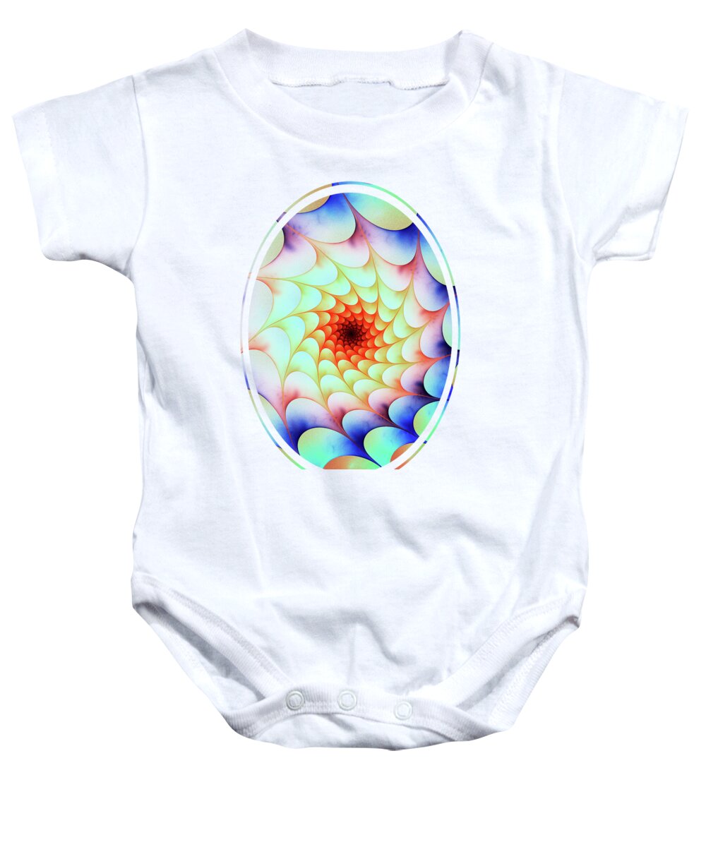 Color Baby Onesie featuring the digital art Colorful Web by Anastasiya Malakhova