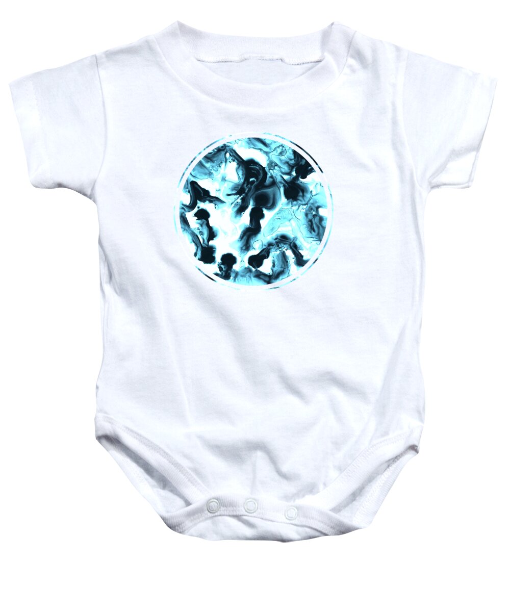 Flow Baby Onesie featuring the painting Flow by Anastasiya Malakhova