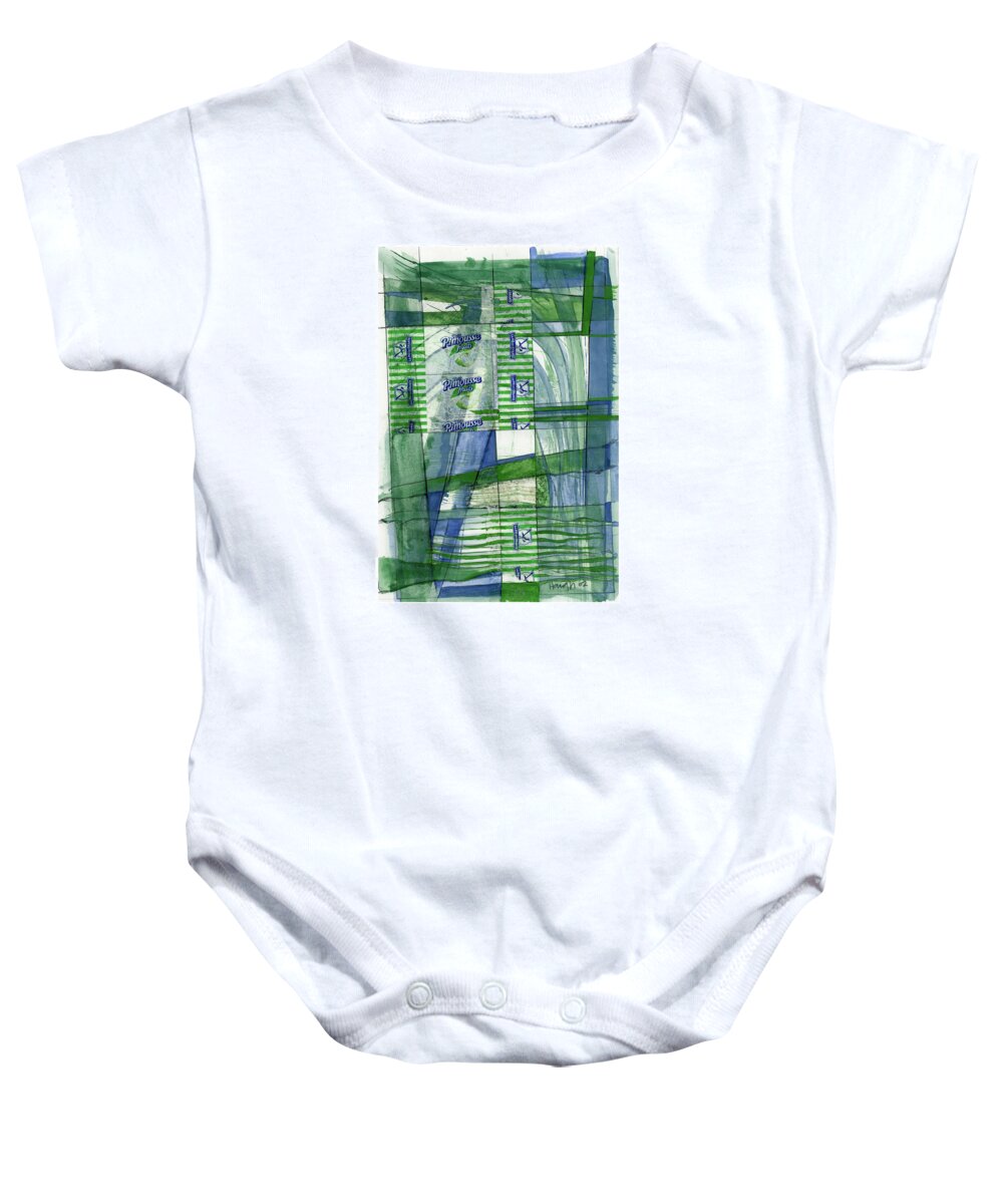 Collage Baby Onesie featuring the painting Pimousse Fruits by Paul HAIGH