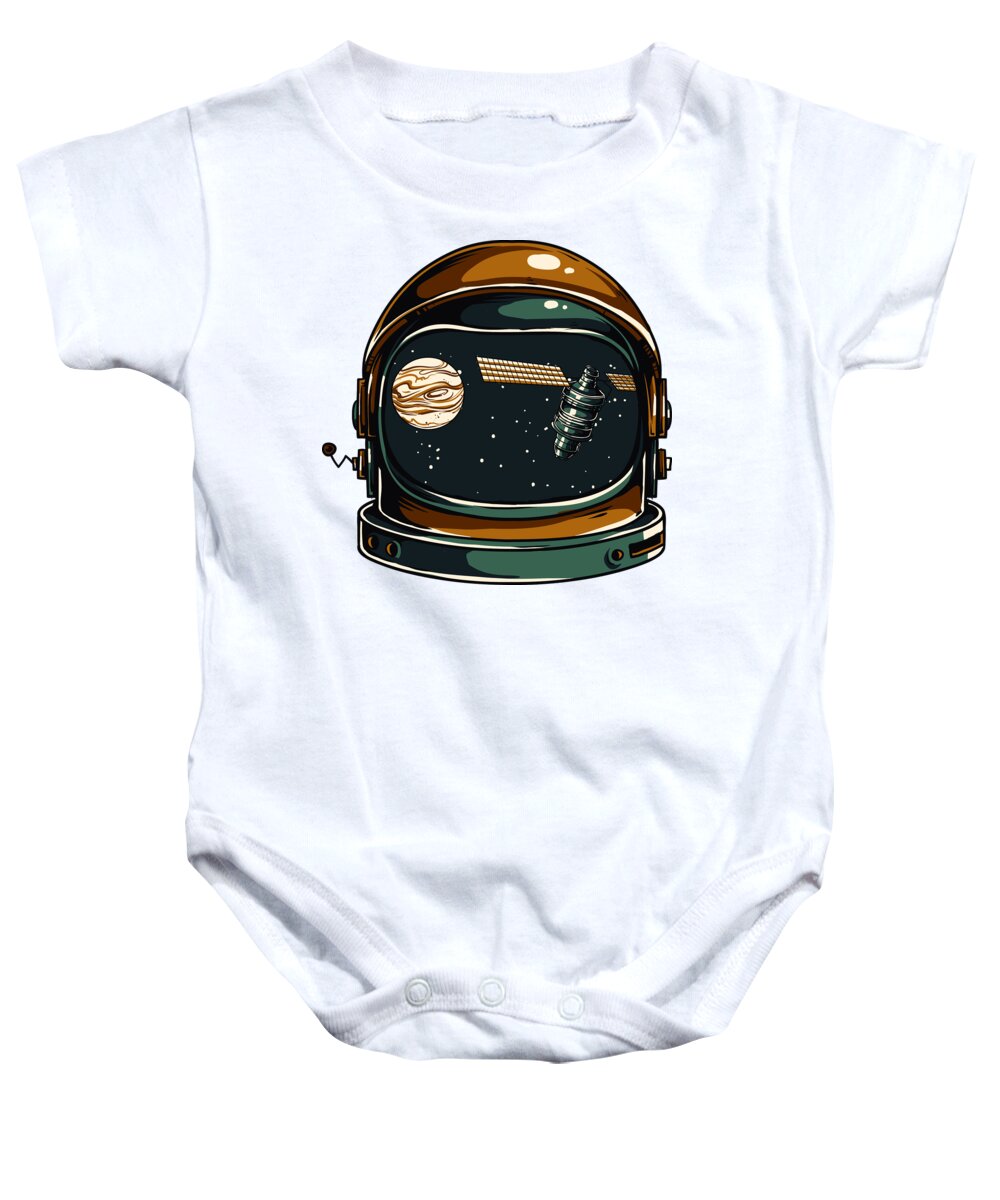 Spaceman Baby Onesie featuring the digital art Astronaut by Jacob Zelazny