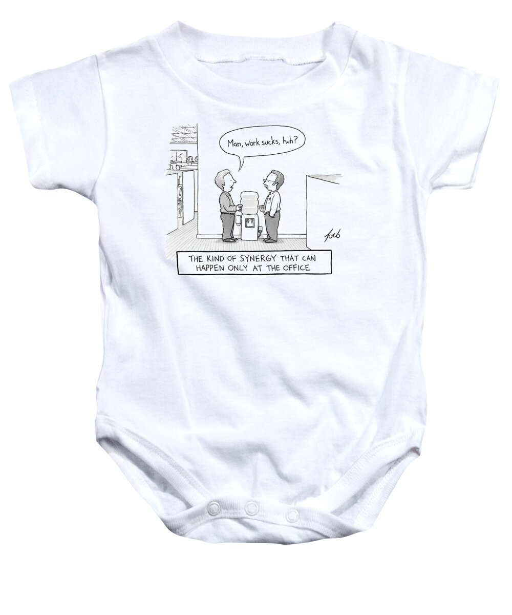 Captionless Baby Onesie featuring the drawing At The Office by Tom Toro