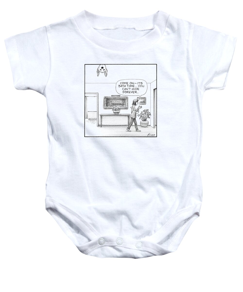 A24895 Baby Onesie featuring the drawing Bath Time by Harry Bliss