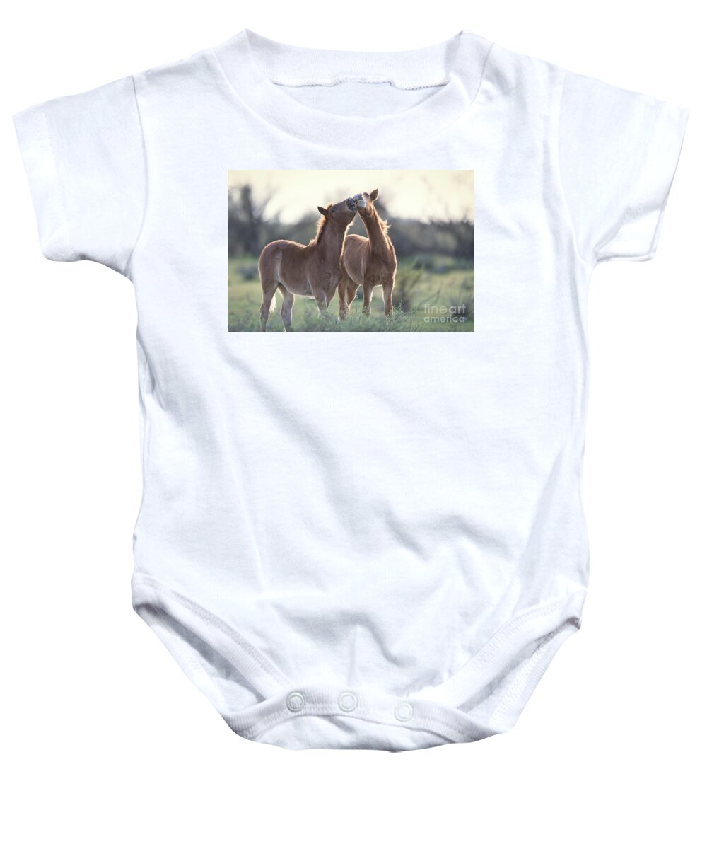 Foals Baby Onesie featuring the photograph Best Buds by Shannon Hastings