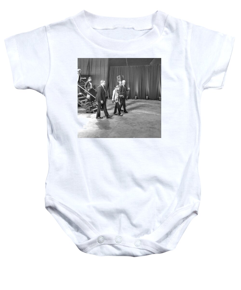 Bill Clinton Baby Onesie featuring the photograph Bill Clinton and Justice Ruth Bader Ginsburg by Michael Dean Shelton