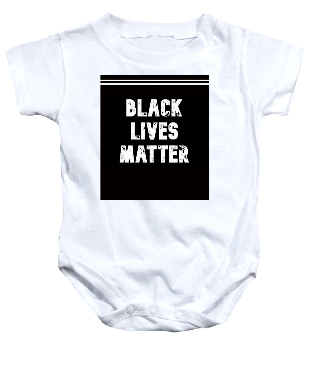 Black Lives Matter Baby Onesie featuring the digital art Black Lives Matter by Janis Kirstein