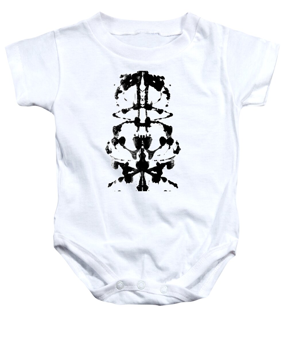 Statement Baby Onesie featuring the painting Black Water Sadness by Stephenie Zagorski