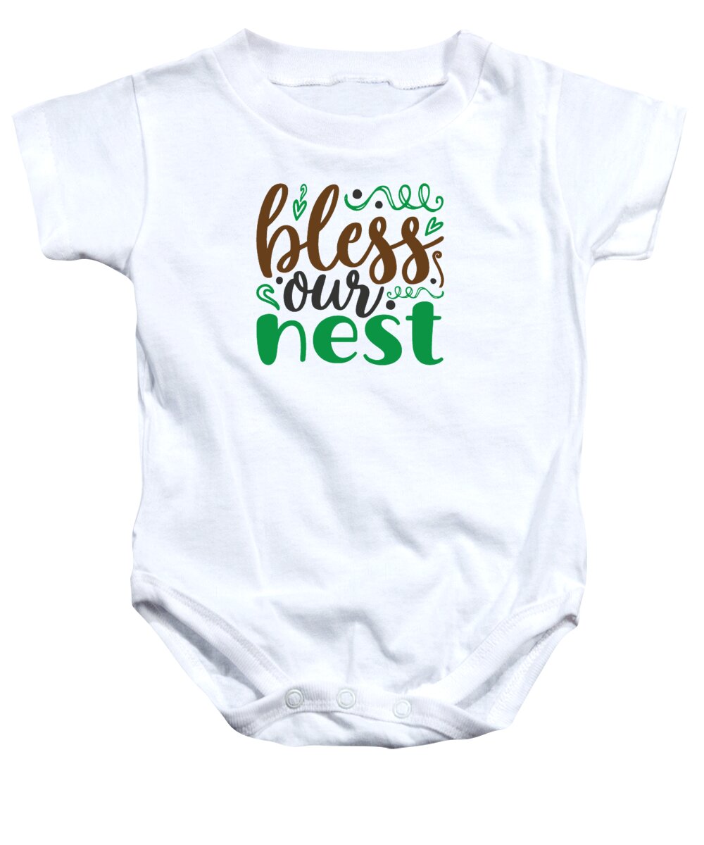 Boxing Day Baby Onesie featuring the digital art Bless our nest by Jacob Zelazny