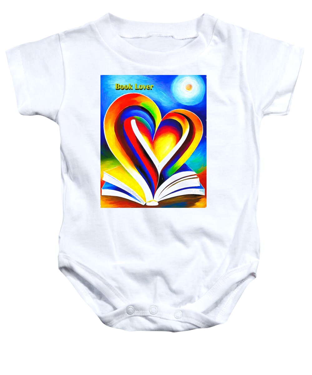 Book Lover Baby Onesie featuring the digital art Book Lover by Jill Nightingale