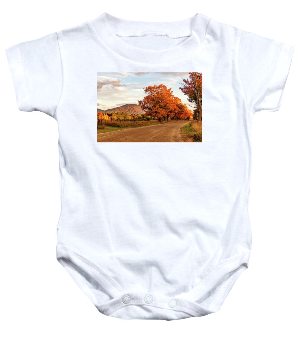 Bvt Baby Onesie featuring the photograph Burke Mountain From Sugarhouse Road by John Rowe