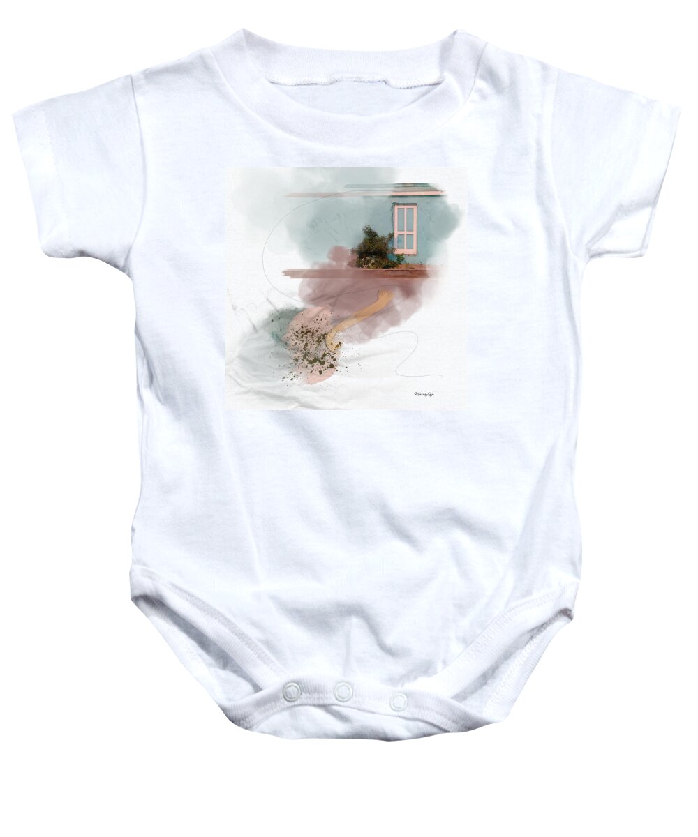 Door Baby Onesie featuring the mixed media But You Can't Get in... by Moira Law