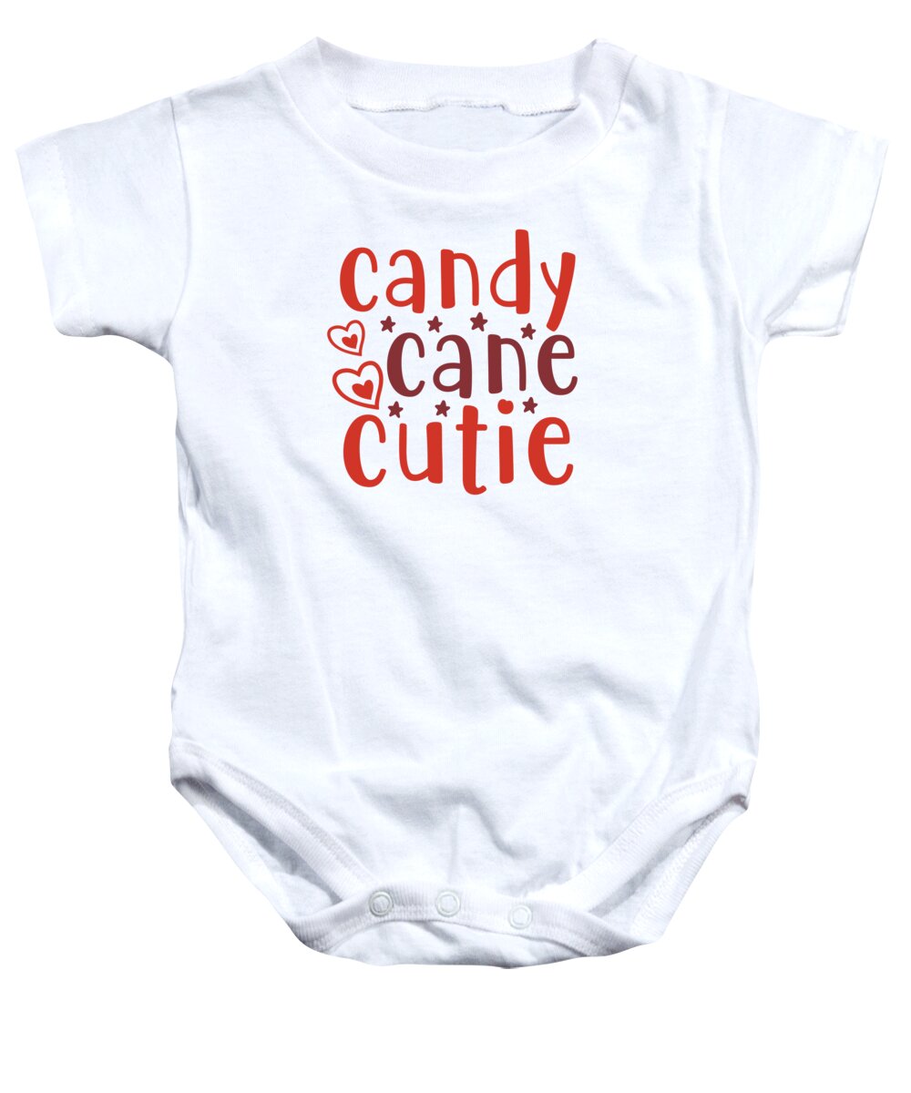 Boxing Day Baby Onesie featuring the digital art Candy cane cutie by Jacob Zelazny