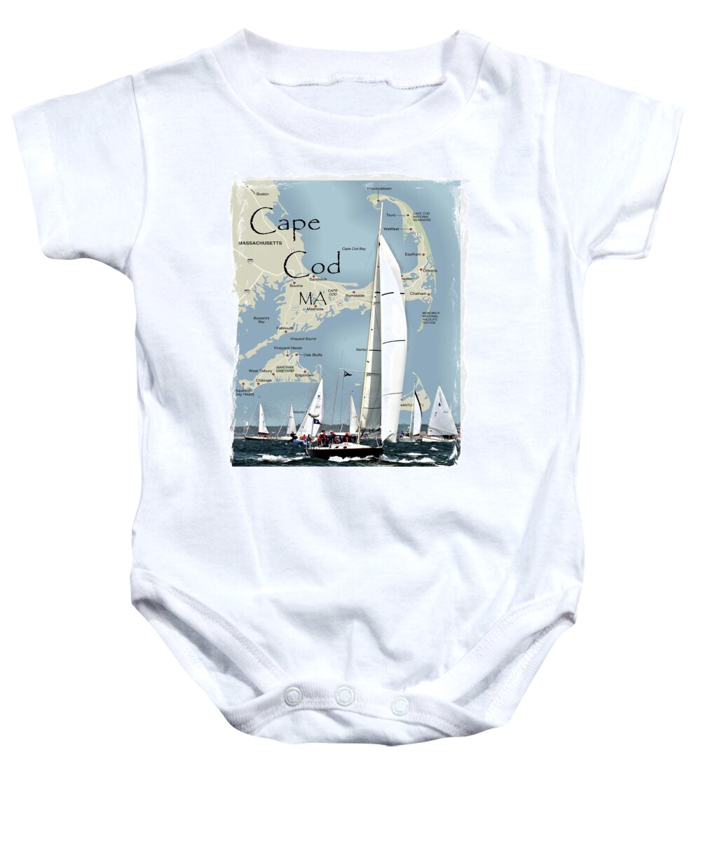 Cape Cod Baby Onesie featuring the photograph Cape Cod Sail Away by Bruce Gannon