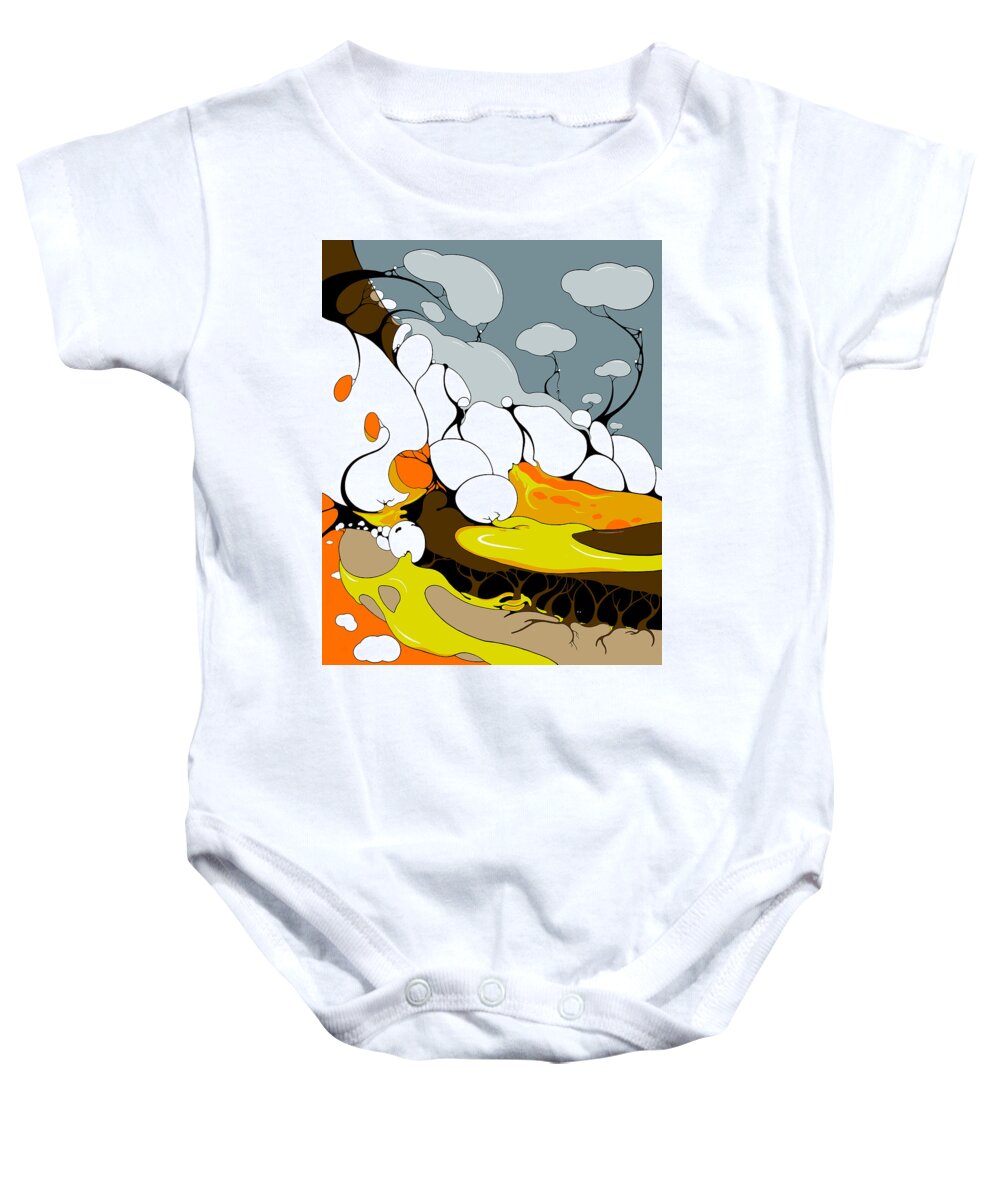 Climate Change Baby Onesie featuring the digital art Cascade by Craig Tilley