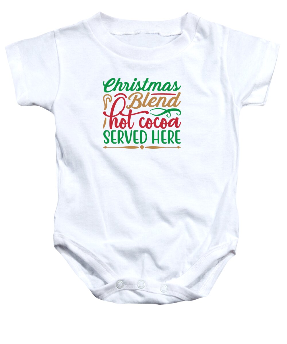 Boxing Day Baby Onesie featuring the digital art Christmas blend hot cocoa served here by Jacob Zelazny