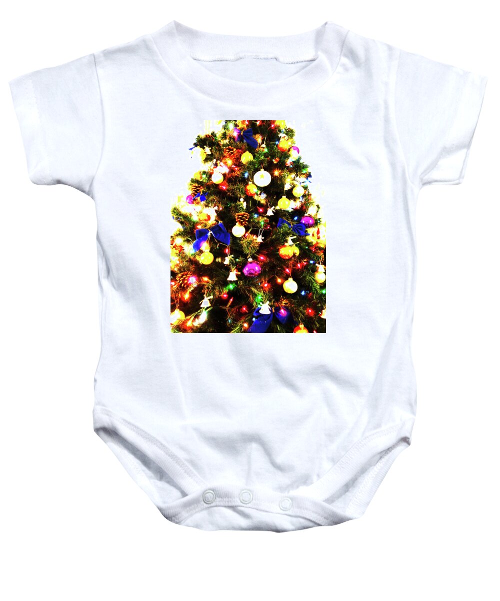 Christmas Baby Onesie featuring the photograph Christmas Tree by John Siest