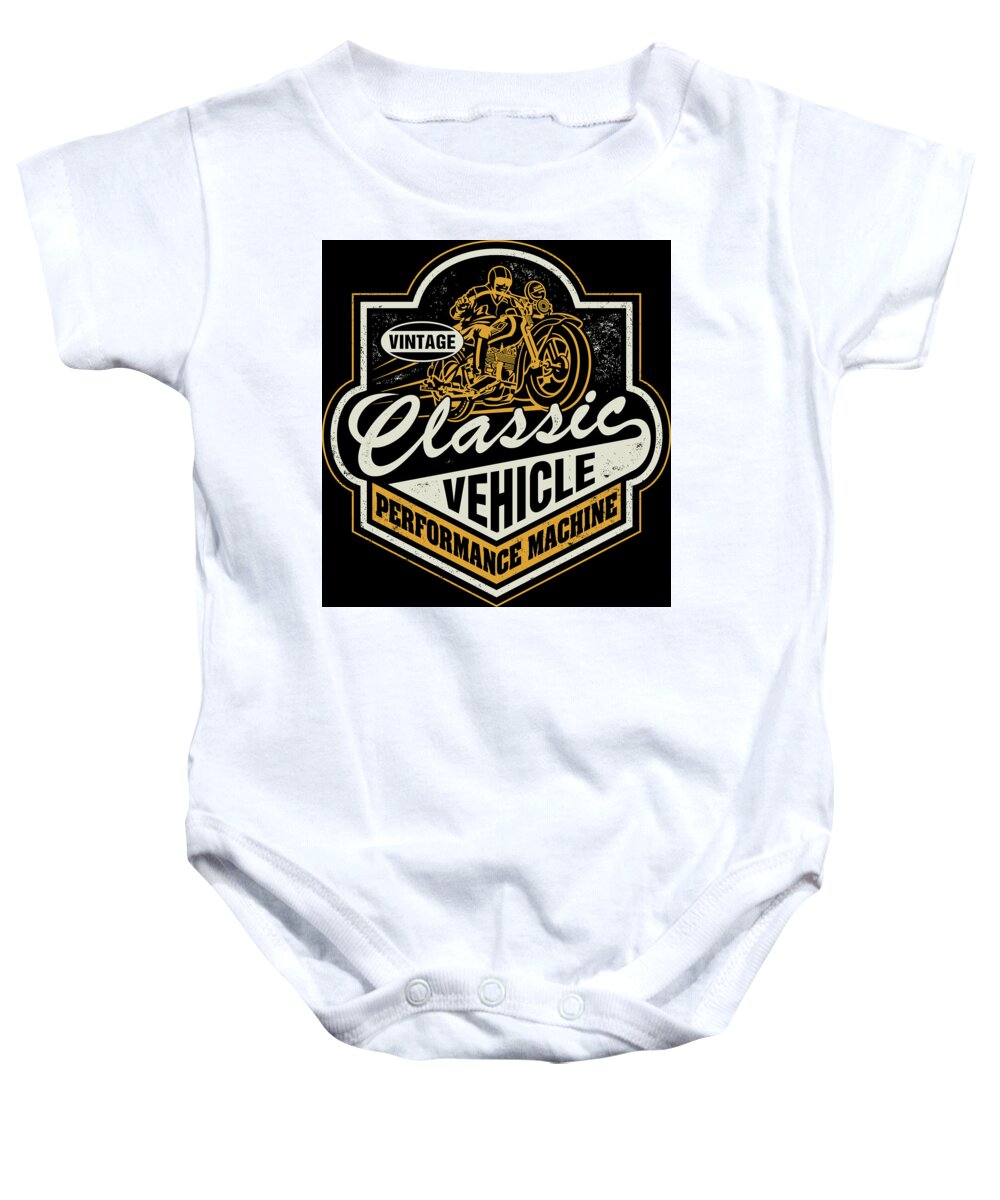 Vehicle Baby Onesie featuring the digital art Classic Vehicle by Long Shot