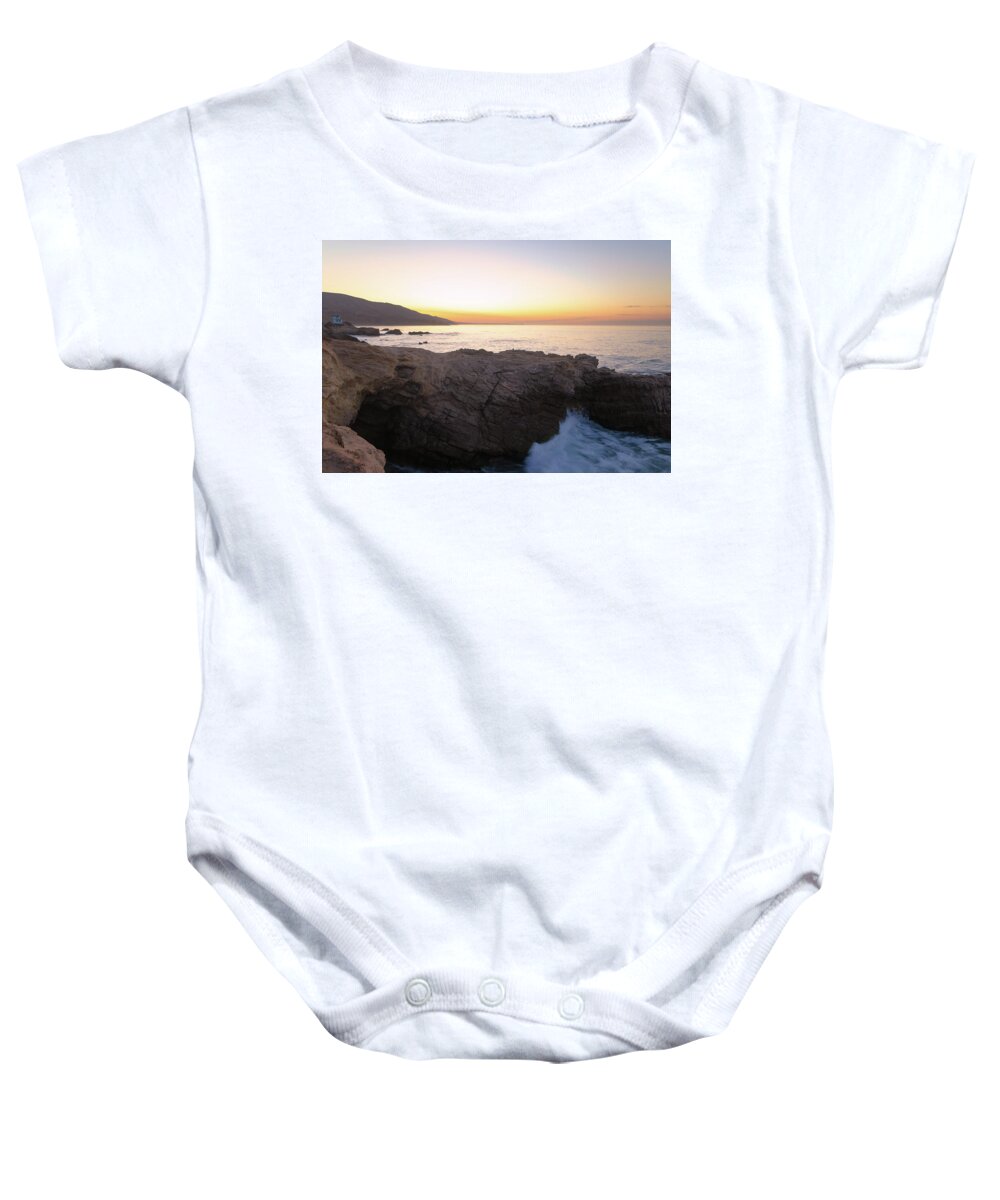 Coastal Sunrise Baby Onesie featuring the photograph Coastal Calfifornia Sunrise by Matthew DeGrushe